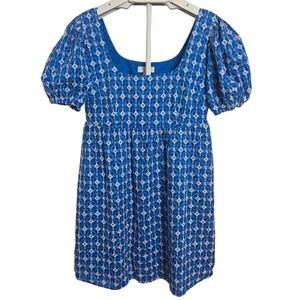 RHODE x Target Blue Embroidered Womens Mini Dress M Cottagecore Coastal Chic NWT